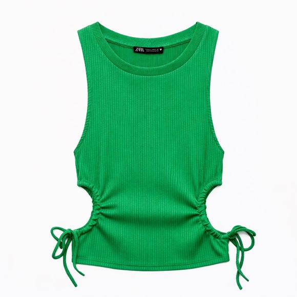 Zara Tops - Zara Ribbed Side Cut-Out Tank